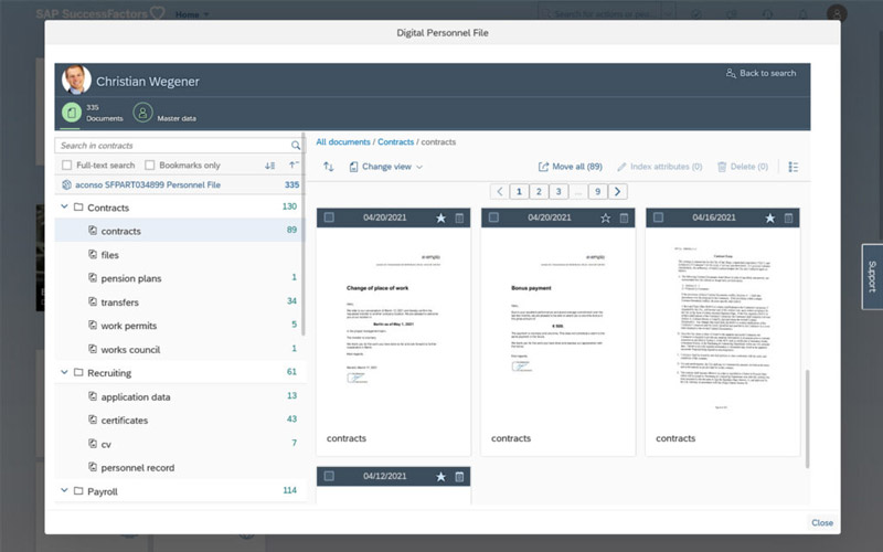 aconso Digital Personnel File in SAP SuccessFactors