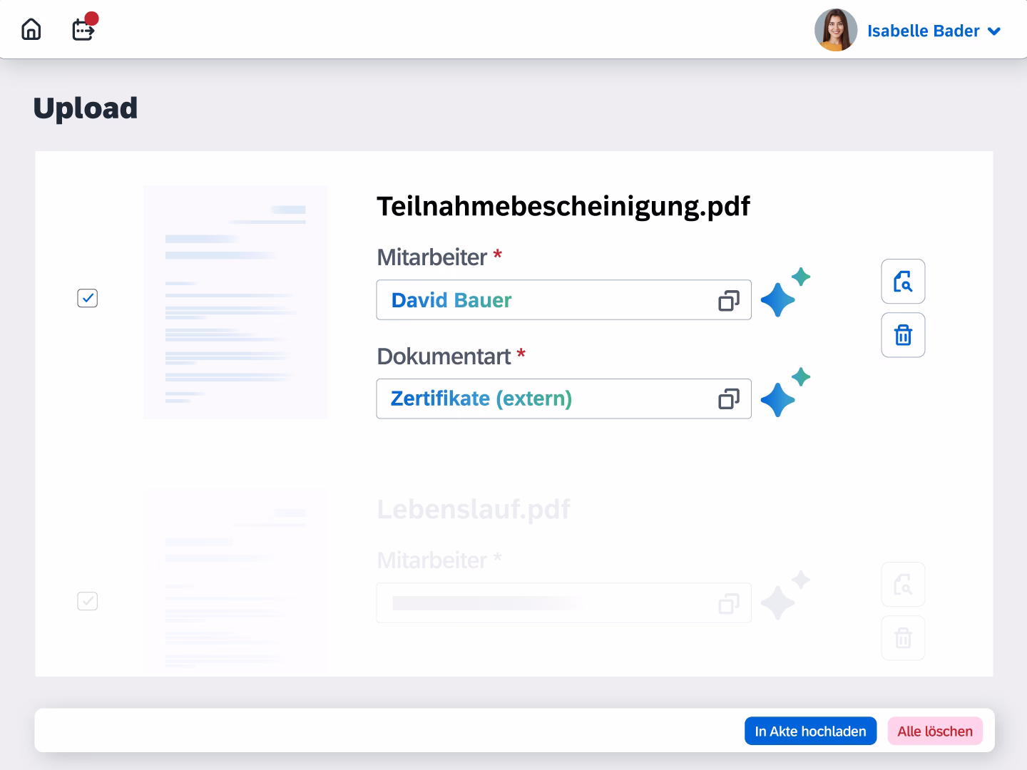 aconso Automate - KI-Upload